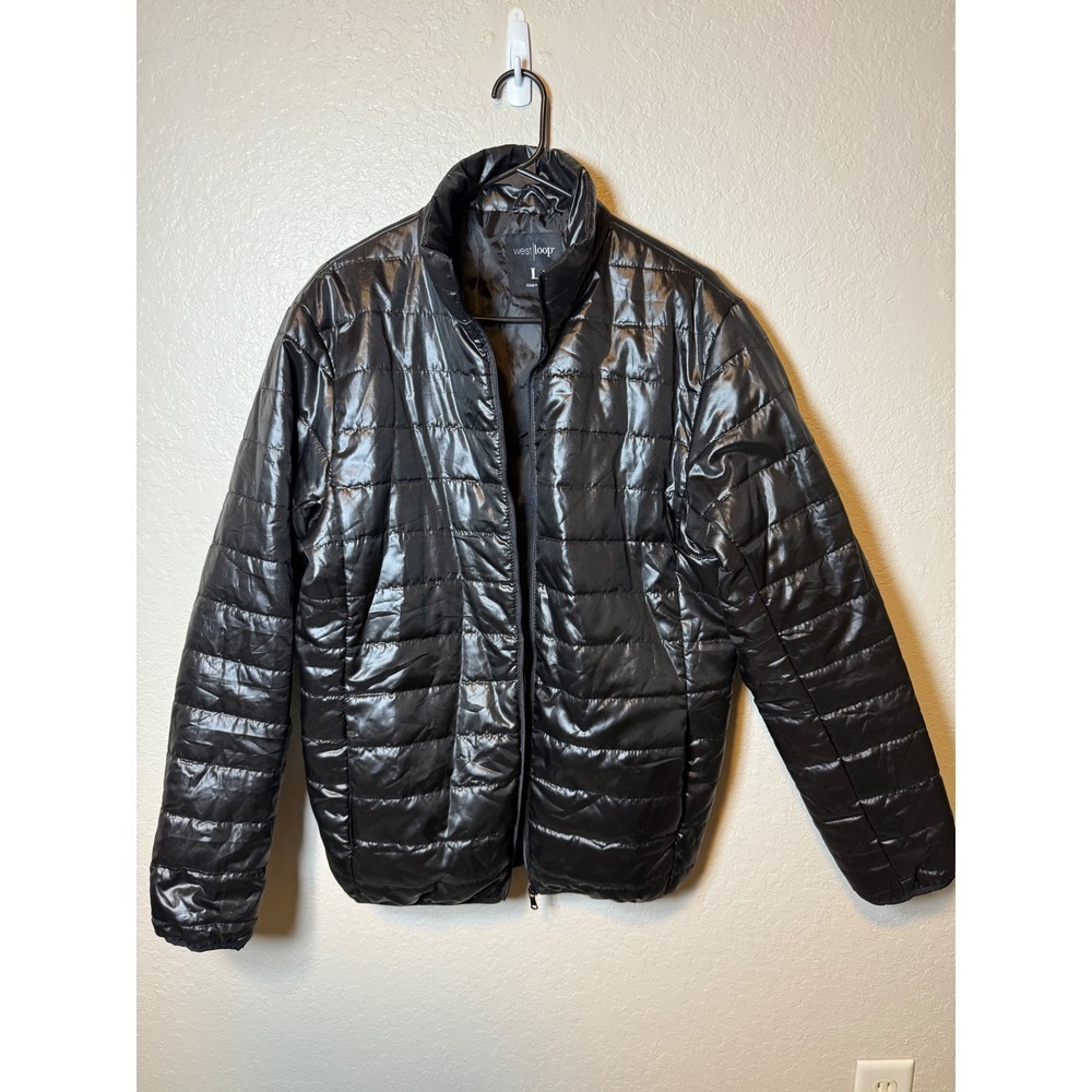 West Loop Women's Lightweight Puffer Jacket - Black Padded Coat